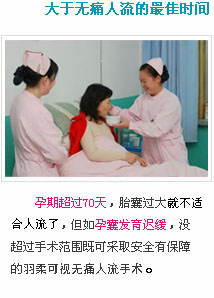 邯郸市丛台区中医院妇科医生提示，打胎的佳时间是：孕后-70天